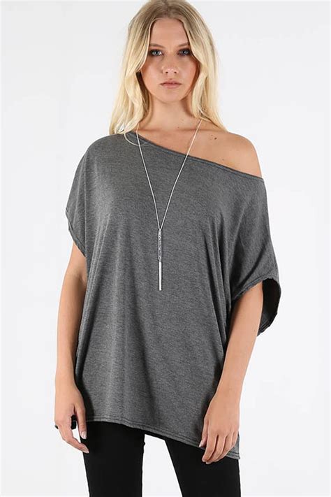 grey oversized t-shirt women's|women's black oversized t shirt.